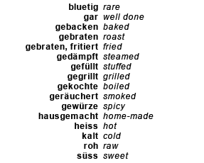 cooking terms