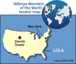 Devils+tower+south+dakota+map